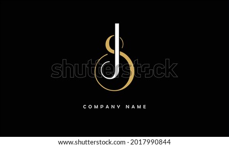 SJ, JS Alphabets Letters Logo Monogram