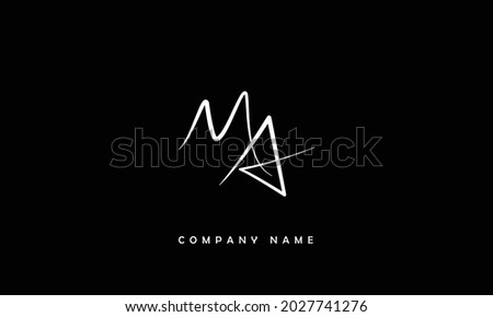 AM, MA Alphabets Letters Logo Monogram Foto stock © 