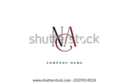 AN, NA Alphabets Letters Logo Monogram