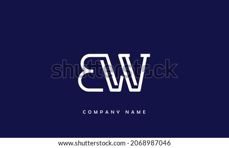 BW, WB Alphabets Letters Logo Monogram