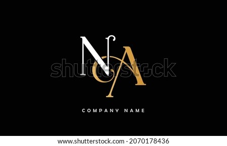NA, AN Alphabets Letters Logo Monogram