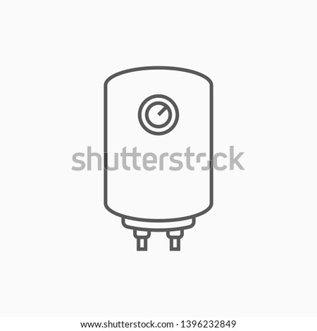 boiler icon, water heater vector