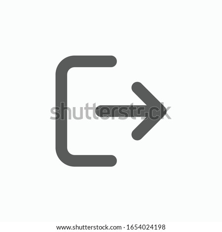 logout icon, exit vector, sign out illustration