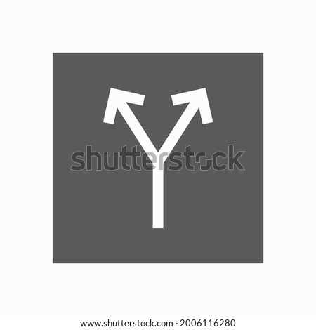 arrow split icon, arrow vector
