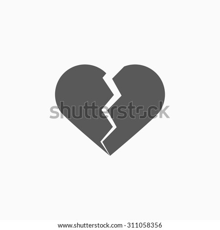 broken heart icon Stockfoto © 