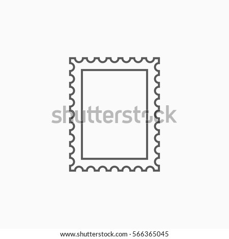 postage stamp icon 商業照片 © 
