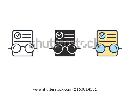 Readability icons  symbol vector elements for infographic web