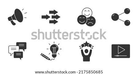 Storytelling icons set . Storytelling pack symbol vector elements for infographic web Stock foto © 
