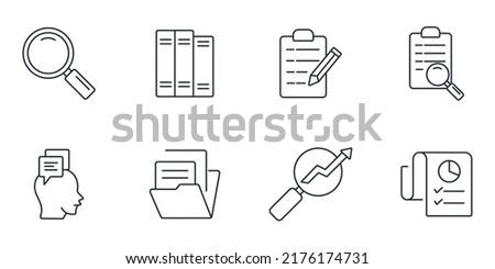case study icons set . case study pack symbol vector elements for infographic web