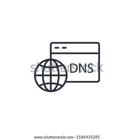 dns icons  symbol vector elements for infographic web