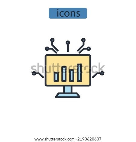 causal inference icons  symbol vector elements for infographic web