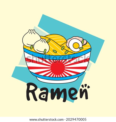 ramen logo vector - japanese food culinary - business mascot brand