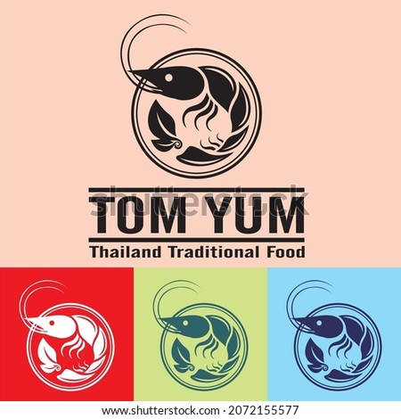 tom yum logo vector illustration - business mascot brand restaurant or street food