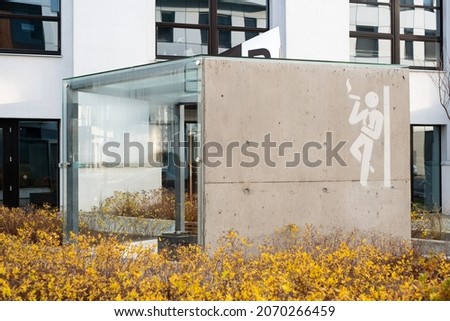 Similar – Image, Stock Photo Smoking shelter Design