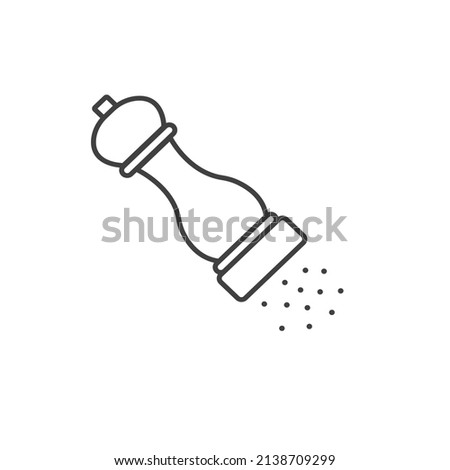 pepper mill isolated icon vector. filled style flat pepper shaker sign for mobile concept and web design