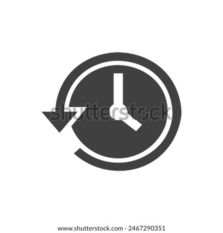 vector illustration of time icon. clock, timer flat outline symbol icon for web site and mobile app. vector eps10
