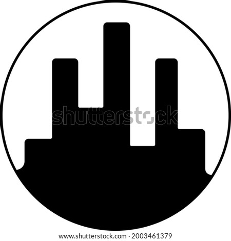 This is a vector depicting factory chimneys. Suitable for making the basis for company logos, financial institution logos, and other design needs.