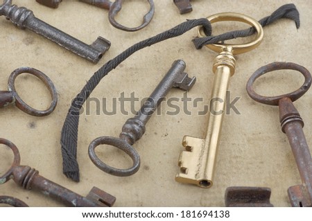 Antique keys set