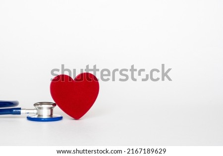 Phon endoscope and heart, medical concept. Background. ストックフォト © 