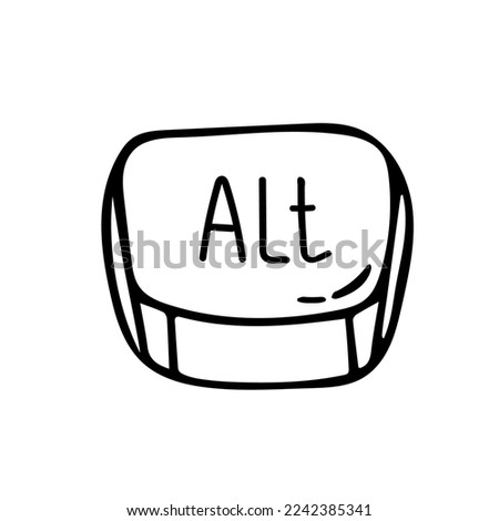 alt Icon symbol isolated on white background. Vector Illustration,