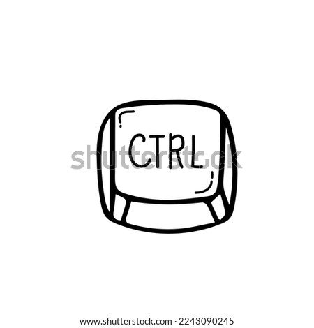 Keyboard Button, Vector illustration of Ctrl isolated