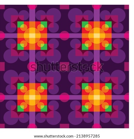 abstract colorful gradation square circle pattern