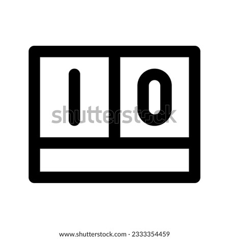 Illustration vector graphic icon of Score Board. Outline Style Icon. Sport Themed Icon. Vector illustration isolated on white background. Perfect for website or application design.