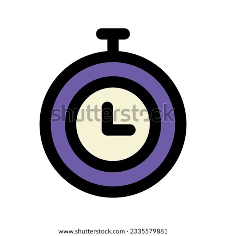 Illustration vector graphic icon of Stopwatch. Filled Line Style Icon. Sport Themed Icon. Vector illustration isolated on white background. Perfect for website or application design.