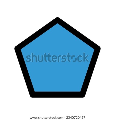 Illustration vector graphic icon of Pentagon. Filled Line Style Icon. Shape Themed Icon. Vector illustration isolated on white background. Perfect for website or application design.