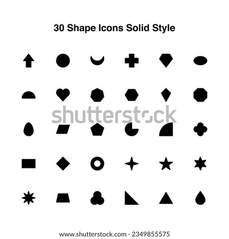 Illustration vector graphic of Shape Icons Set Solid Style. Shape Themed Icon. Vector illustration isolated on white background. Perfect for website or application design.