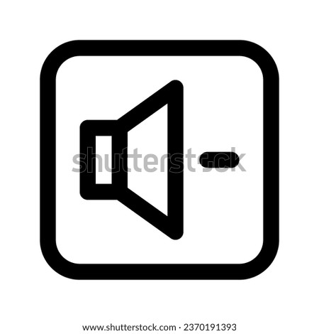 Illustration vector graphic icon of Reduce Volume. Outline Style Icon. Multimedia Themed Icon. Vector illustration isolated on white background. Perfect for website or application design.