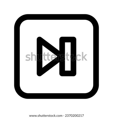 Illustration vector graphic icon of Next. Outline Style Icon. Multimedia Themed Icon. Vector illustration isolated on white background. Perfect for website or application design.