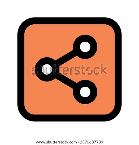 Illustration vector graphic icon of Share. Filled Line Style Icon. Multimedia Themed Icon. Vector illustration isolated on white background. Perfect for website or application design.