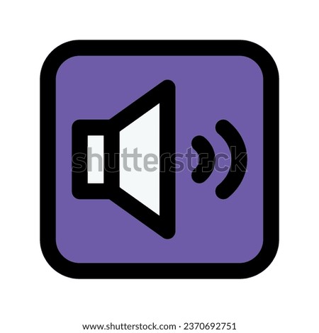 Illustration vector graphic icon of Full Volume. Filled Line Style Icon. Multimedia Themed Icon. Vector illustration isolated on white background. Perfect for website or application design.