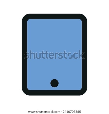 Illustration vector graphic icon of Tablet. Filled Line Style Icon. Computer And Device Themed Icon. Vector illustration isolated on white background. Perfect for website or application design.