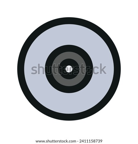 Illustration vector graphic icon of Compact Disc. Filled Line Style Icon. Computer And Device Themed Icon. Vector illustration isolated on white background. Perfect for website or application design.