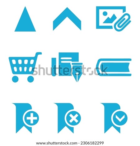 flat set icon, vektor logo icon