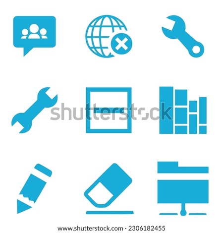 application flat set icon, vektor logo icon