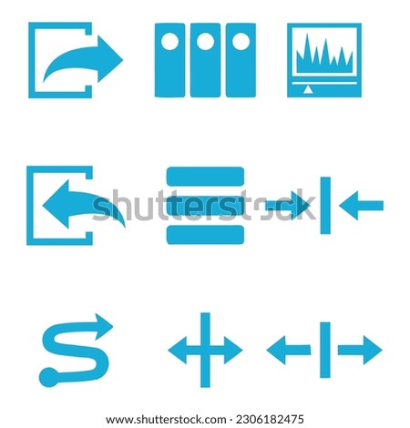 application flat set icon, vektor logo icon