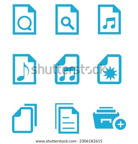 flat set document icon, vektor logo icon
