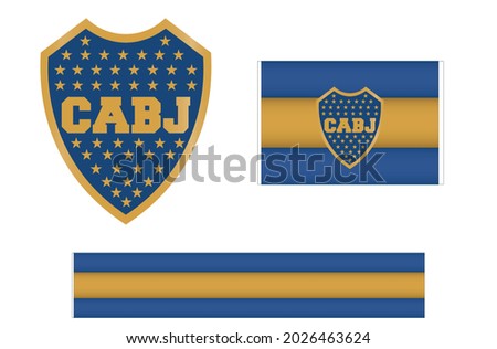 Diseño gráfico de ilustraciones vectoriales, logotipo del escudo de fútbol argentino, para banderas, calcomanías, afiches, pegatinas y más!