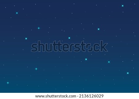 night sky with stars and moon. paper art style. Dreamy background with moon stars and clouds, abstract fantasy background. Half moon, stars and clouds on the dark night sky background.