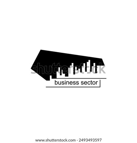 urban silhouette vector design, illustration of the business sector of developed countries