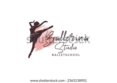 Similar – Image, Stock Photo Young slim ballerina jumping above ground in studio flexing legs.