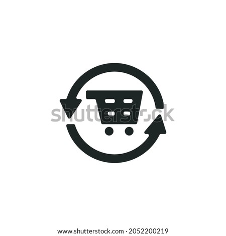 Reorder icon isolated on white background.