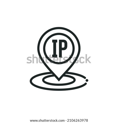 IP address icon isolated on white background