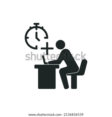 Overtime icon isolated on white background