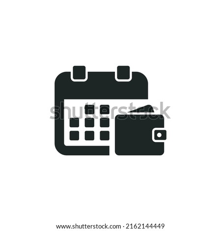 Pay later icon isolated on white background