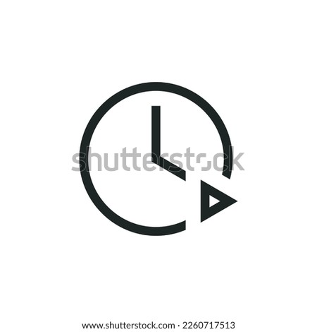 Watch later icon isolated on white background