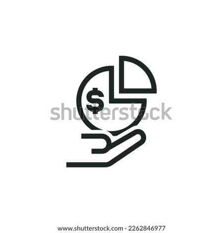 Dividend distribution icon isolated on white background